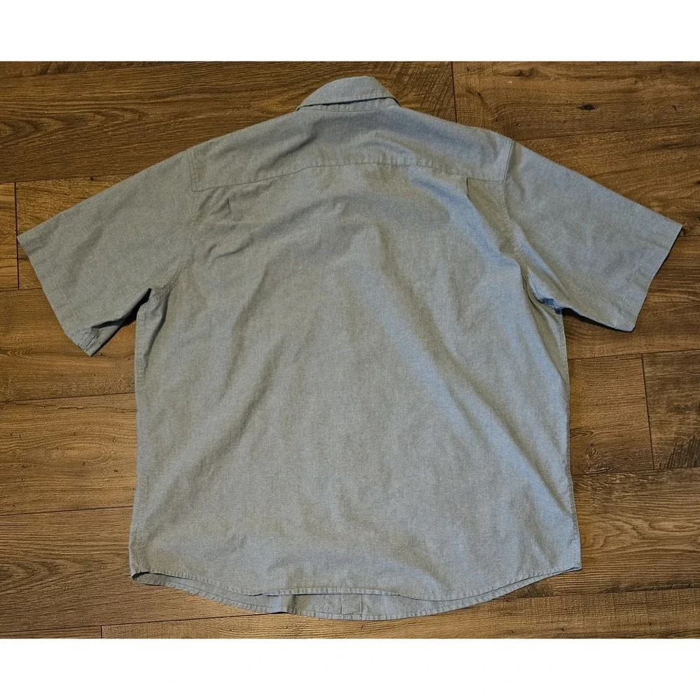 Wrangler‎ Authentics Mens Short Sleeve Button Up Shirt Size 2XL Gray